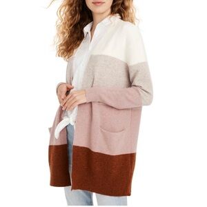 Madewell Ryder Colorblock Cardigan Sweater Size L